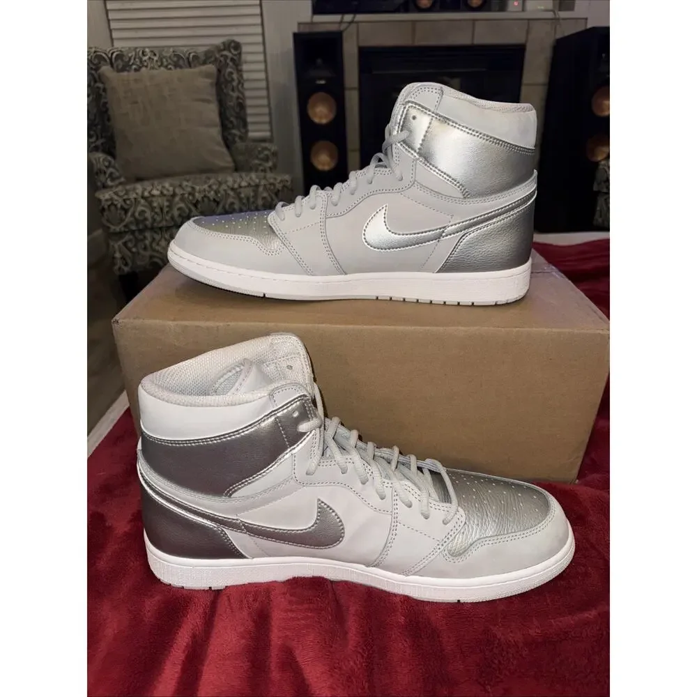 Size 14 - Jordan 1 Retro High CO Japan Neutral Grey DC1788-029 Silver Metallic